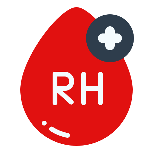 Rh positivo en sangre Iconos gratis de asistencia sanitaria y médica