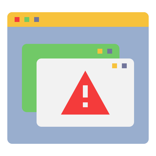 navegador de advertencia icono gratis