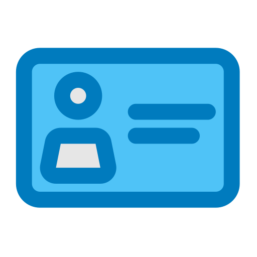 Member card Generic Blue icon