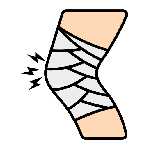 rodilla lesionada icono gratis