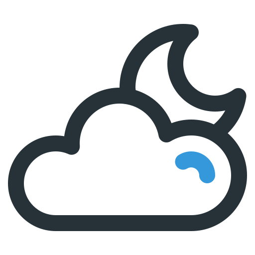 Cloudy night Generic Outline Color icon