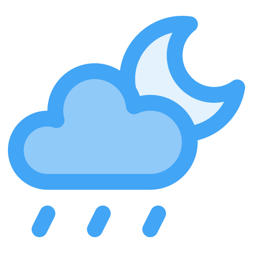 noche lluviosa icono gratis