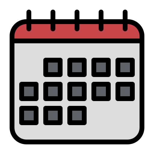 Calendar icon Generic Outline Color