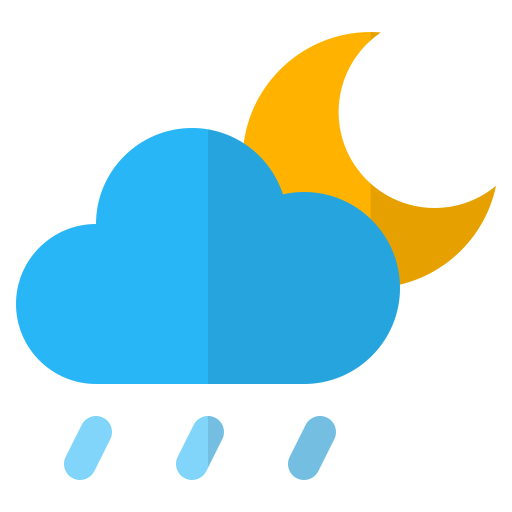 Rainy night - Free weather icons