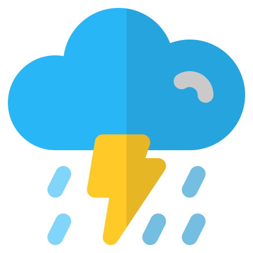 Thunderstorm Generic Flat icon