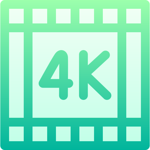 película 4k icono gratis