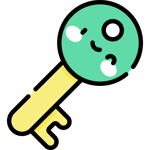 Key Kawaii Lineal color icon