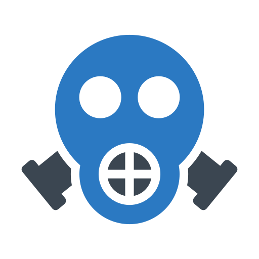 Gas mask Generic Blue icon