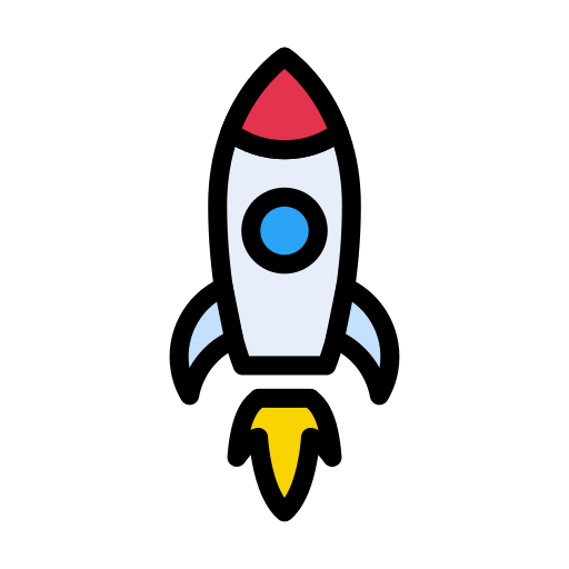 Rocket Vector Stall Lineal Color icon