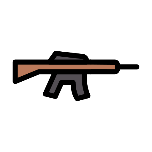 Sniper gun Vector Stall Lineal Color icon