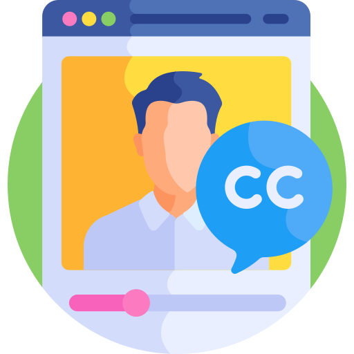 subtítulos icono gratis