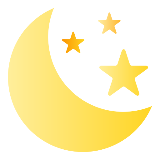 luna y estrellas icono gratis