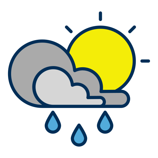 Rain Generic Outline Color icon