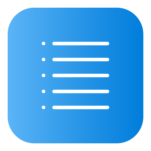 List Generic Flat Gradient icon