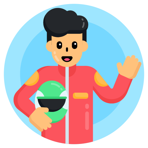 corredor de motos icono gratis