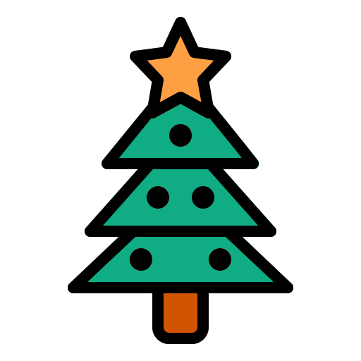 árbol de navidad icono gratis