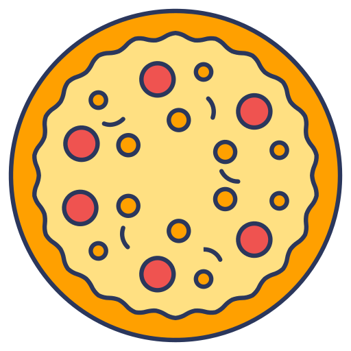 Pizza Dinosoft Lineal Color icon