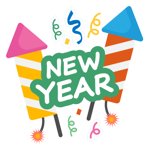 año nuevo gratis sticker