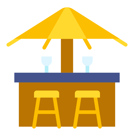 Beach bar free icon