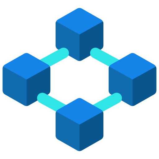 Blockchain Juicy Fish Flat icon