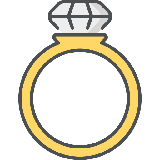 Diamond ring Generic Outline Color icon