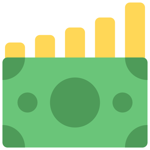 Финансовая прибыль бесплатно иконка