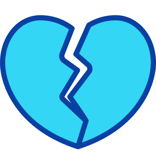 Broken heart Generic Blue icon