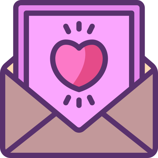 carta de amor icono gratis