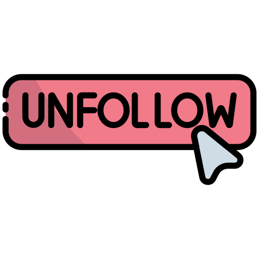 Unfollow - Free interface icons