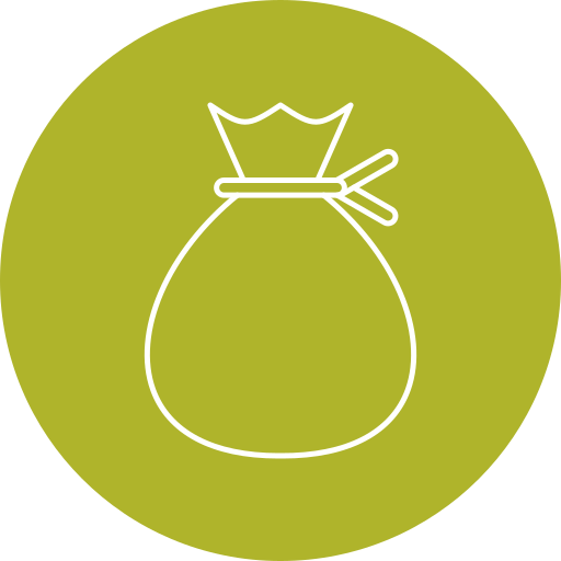 bolsa de dinero icono gratis