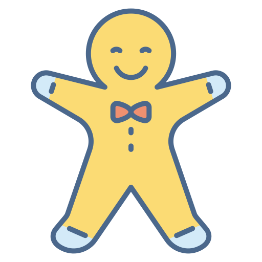 Gingerbread man free icon