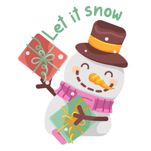 monigote de nieve gratis sticker