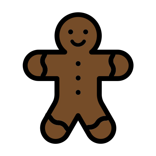 Gingerbread man Generic Outline Color icon