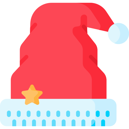 sombrero de santa icono gratis