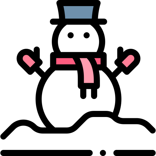 Snowman Detailed Rounded Lineal color icon