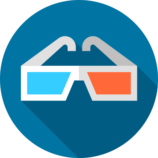 gafas 3d icono gratis