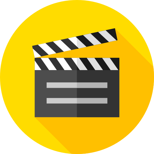 Clapperboard Flat Circular Flat icon