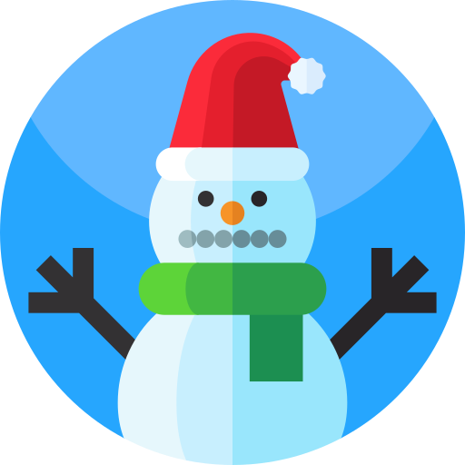 Snowman Geometric Flat Circular Flat icon