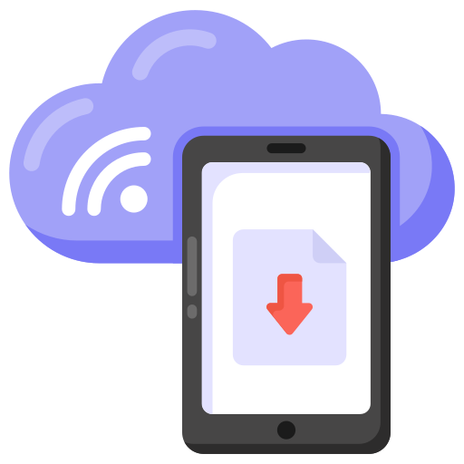 descarga en la nube icono gratis
