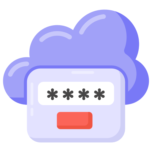 contraseña de la nube icono gratis