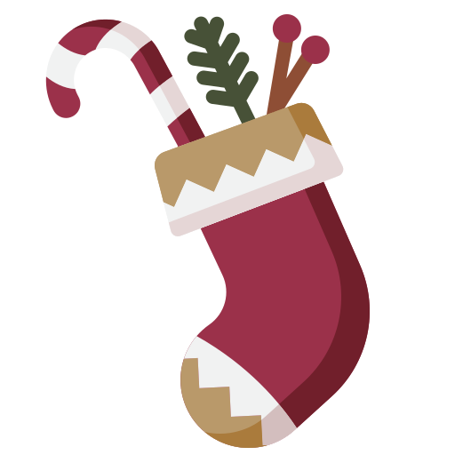 calcetín de navidad icono gratis
