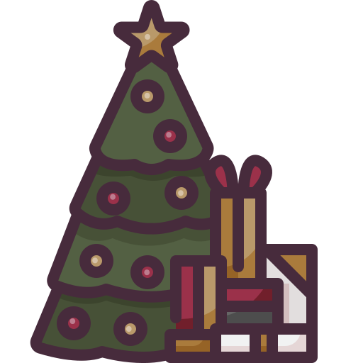 árbol de navidad icono gratis