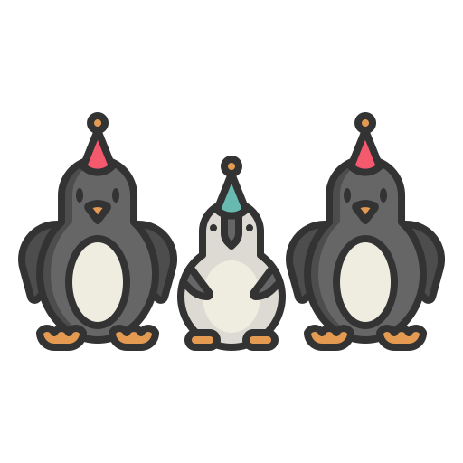 pingüinos icono gratis