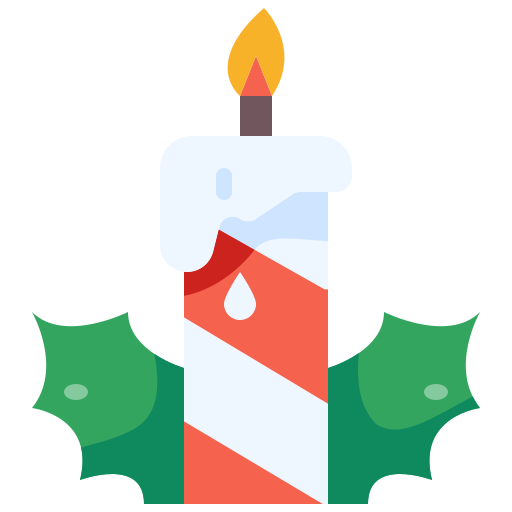 vela de navidad icono gratis