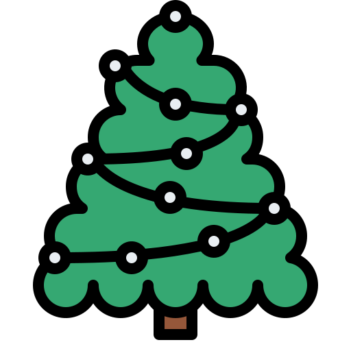 árbol de navidad icono gratis