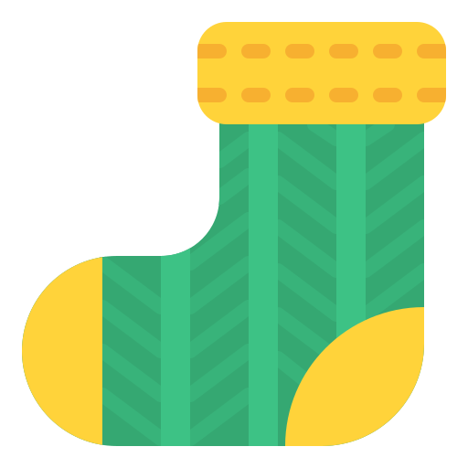 calcetín de navidad icono gratis