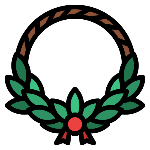 Christmas wreath free icon