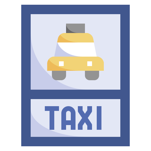 parada de taxi icono gratis