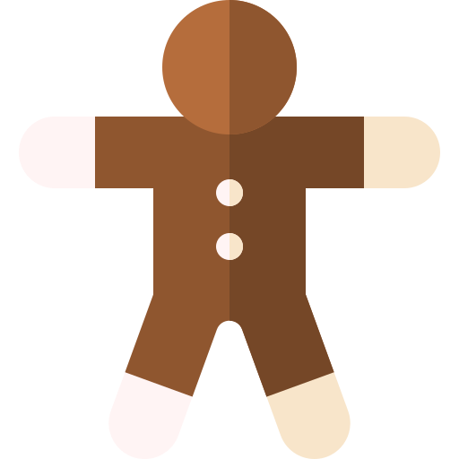 Gingerbread man free icon