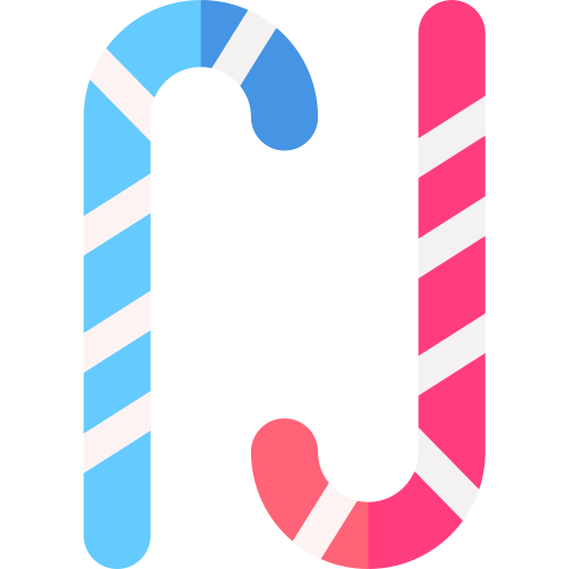 Candy cane Basic Straight Flat icon